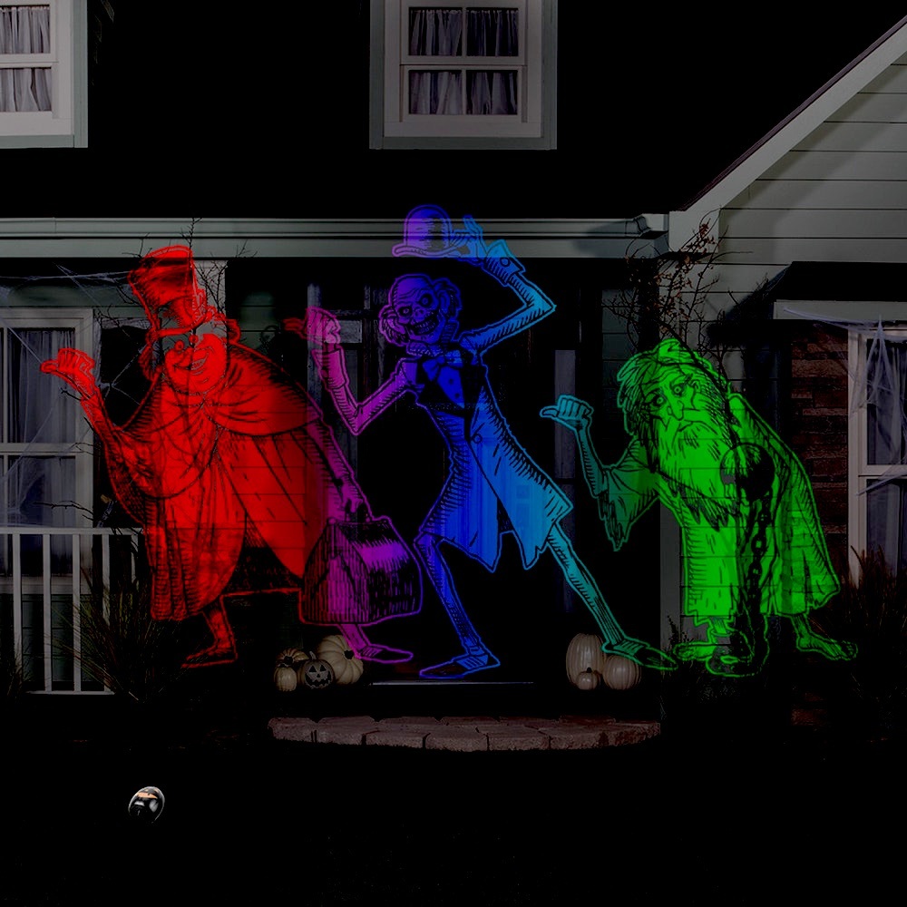 Color changing Haunted Mansion hitchhiking ghost LED WaveMotion projector